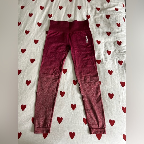 ombré red heather Gymshark leggings size small - Picture 4 of 4